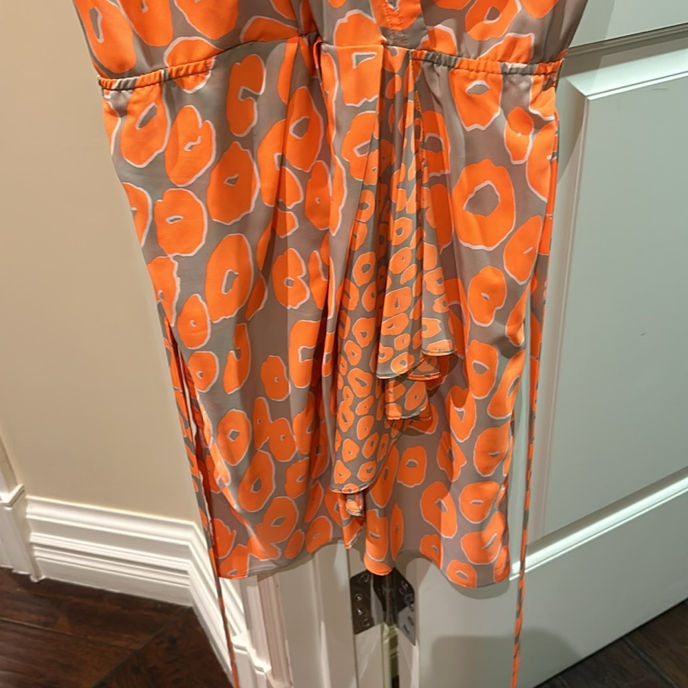 Yoana Baraschi Woman’s Dress Size Large Orange/Gray - Picture 3 of 6